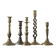 Vintage Brass Candlesticks, 1960s, Set of 5