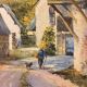 Oil Painting by Yann Le Francois Landscape Cantal Farm Aveyron Signed