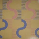 Gouache on paper original unique modernist work by Jean Boris Lacroix 1940s