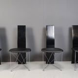 Set of 4 Concorde Dining Chairs with Leather Seats by Torstein Flatøy for Bahus