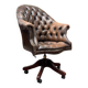 Chaise de bureau Chesterfield anglaise classique marron