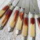 12 couteaux vintage bakélite Inox Pradel