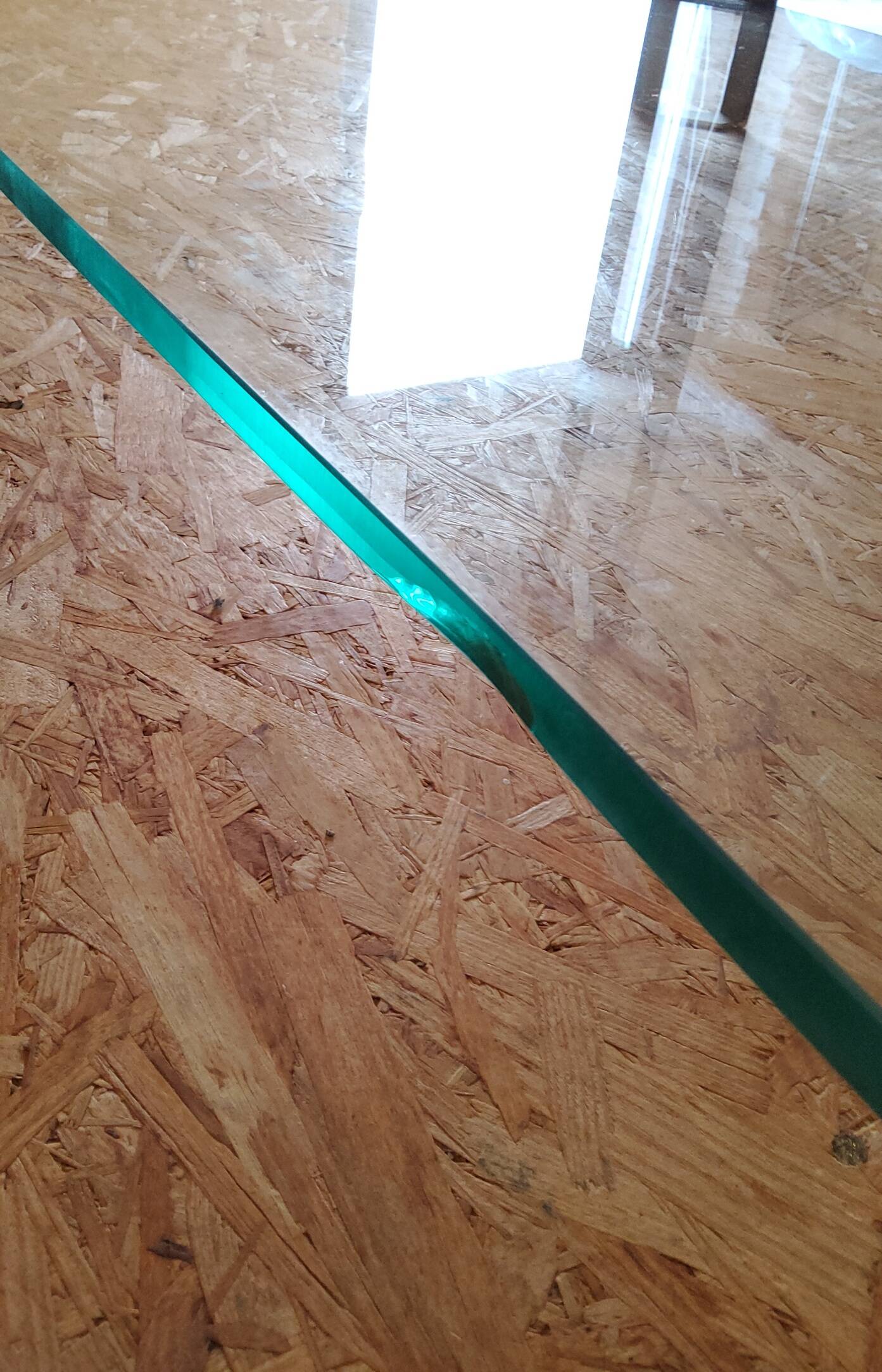 Glass and brass coffee table by Peter Ghyczy, Netherlands 1970s