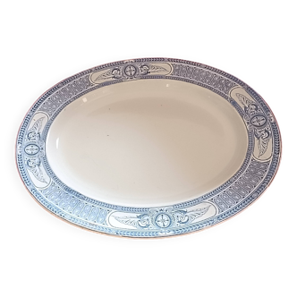 Grand plat blanc:bleu. Compagnie Francaise Anglo.