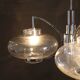 1970s Italian Chrome Plated and Glass Chandelier