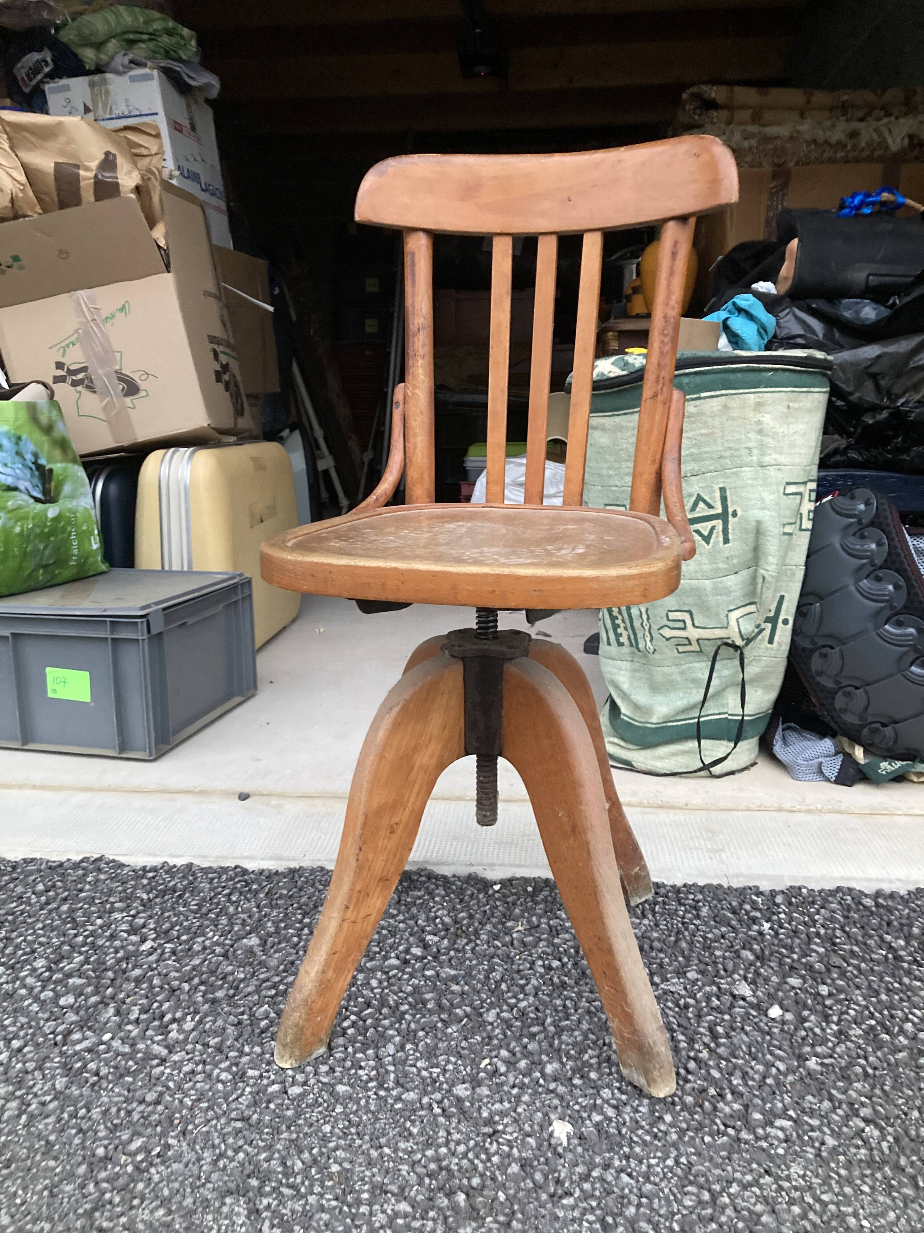 Solid wood notary desk and swivel American chair