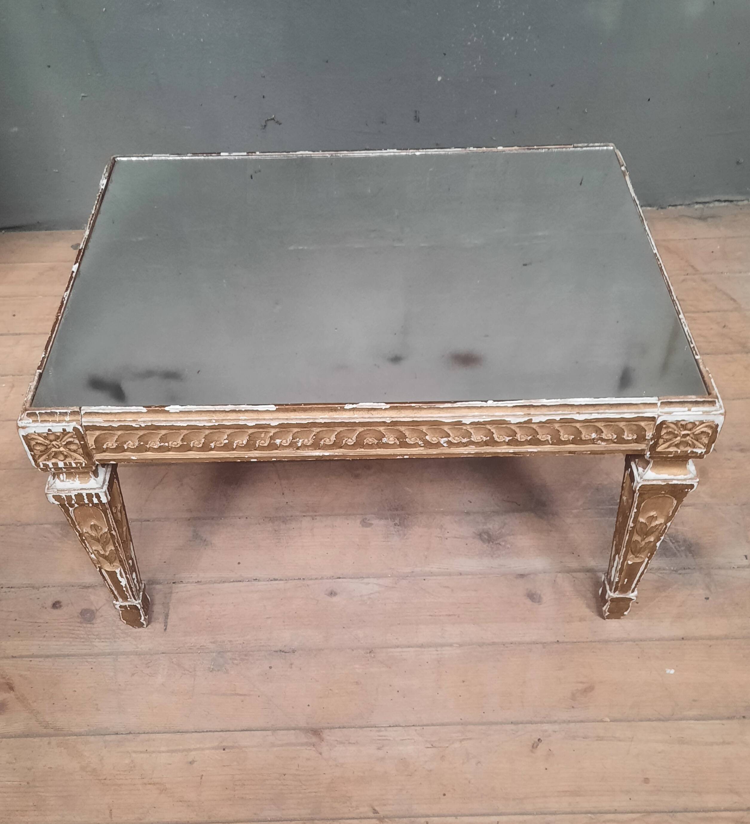 Gold coffee table in Louis XVI style