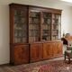 Large antique mahogany library with glass doors 19th Century