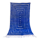 Klein blue and white Moroccan Berber rug