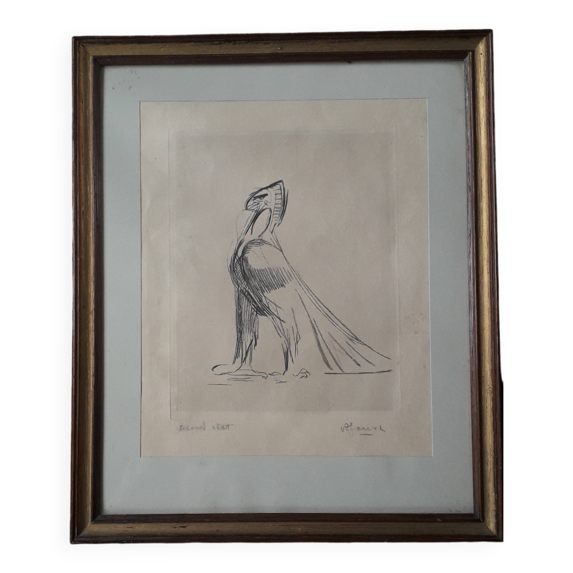 Old animal painting by Paul Jouve