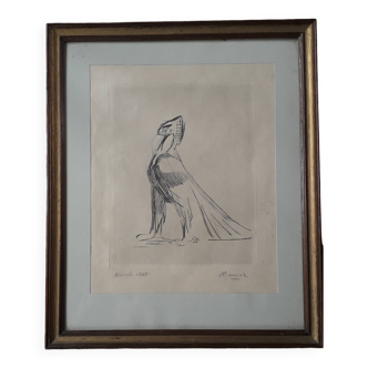 Old animal painting by Paul Jouve
