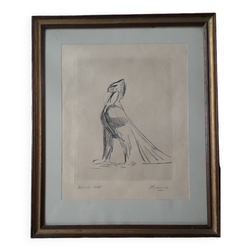 Old animal painting by Paul Jouve