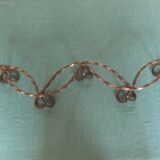 Vintage wrought iron coat/patère with 5 hooks