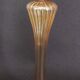 Vintage Murano transparent glass candle holder with gold threads