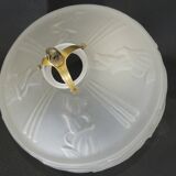 Lampshade/suspension/frosted opaline/vintage