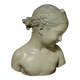 Sculpture bust girl "the laughing girl of Pigalle" terracotta patina