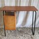 Bureau moderniste en métal et bois - années 60/70