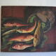 Charles floutard ( 1926 2006 ) still life with fish hst 61 x 50 cm