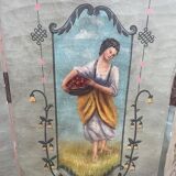 Painted wooden screen