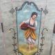 Painted wooden screen