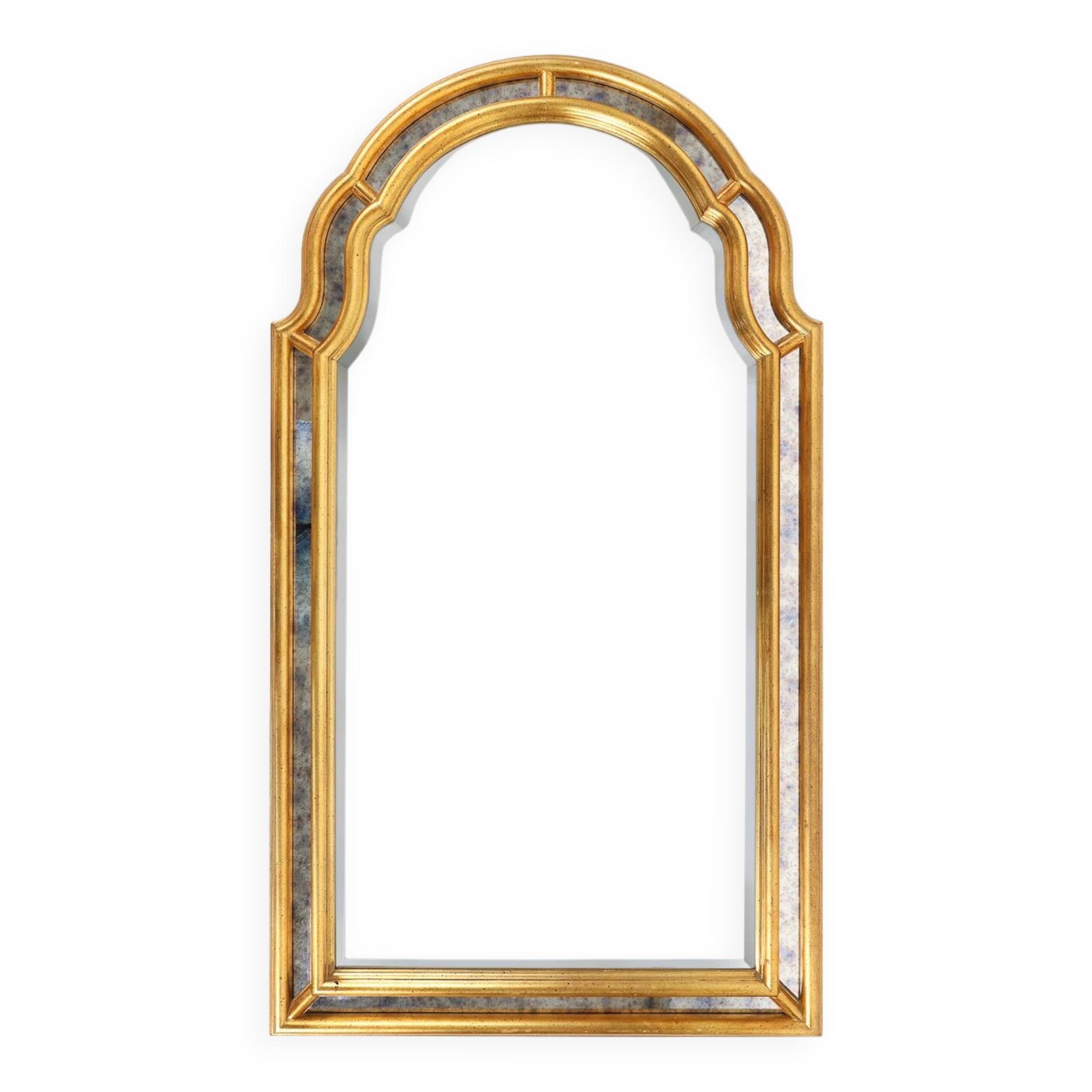 French gilt Louis Philip style mirror decorated with smoked mirror glass