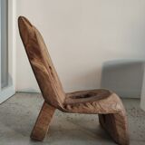 Armchair made of recycled solid teak