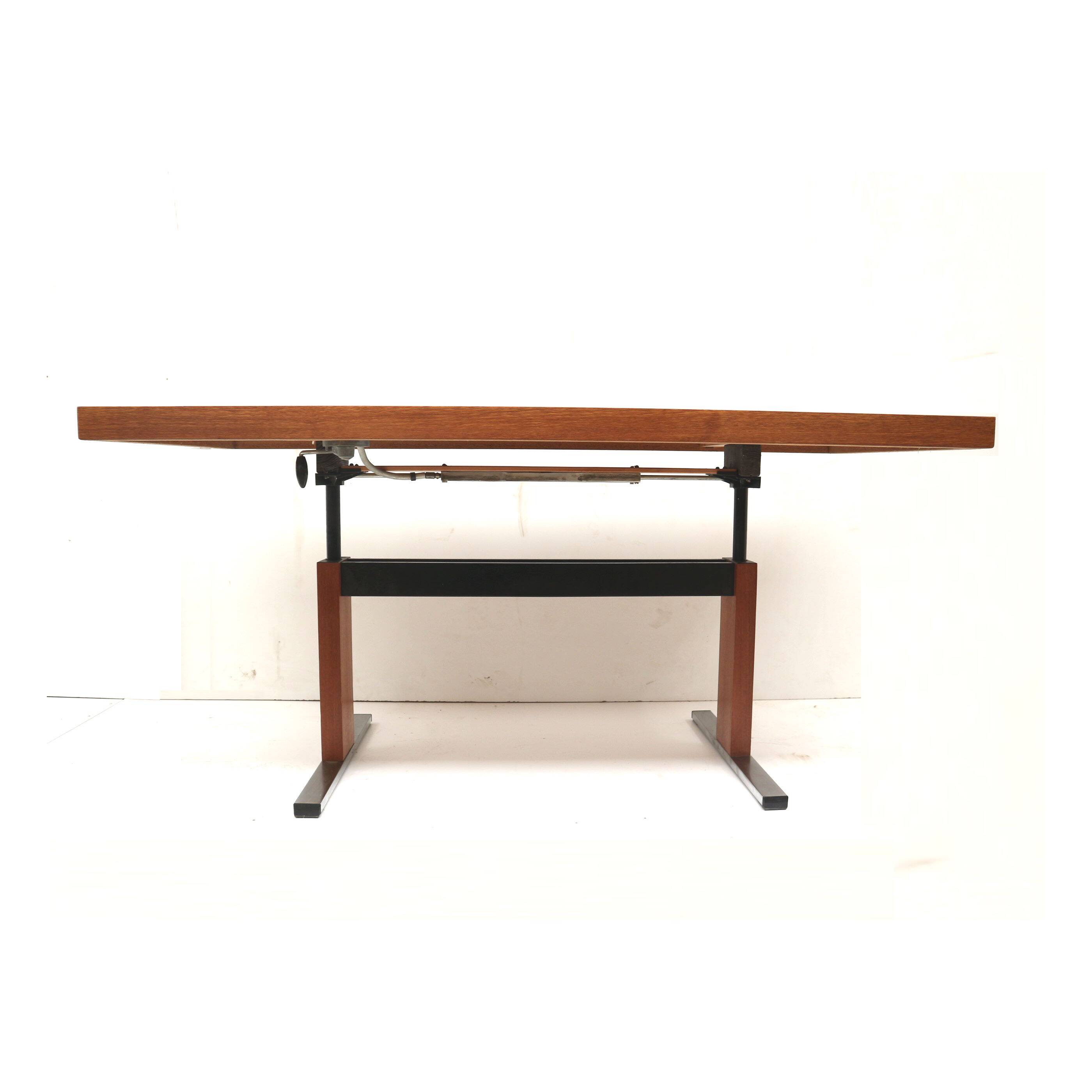 Vintage height-adjustable desk from the 60s