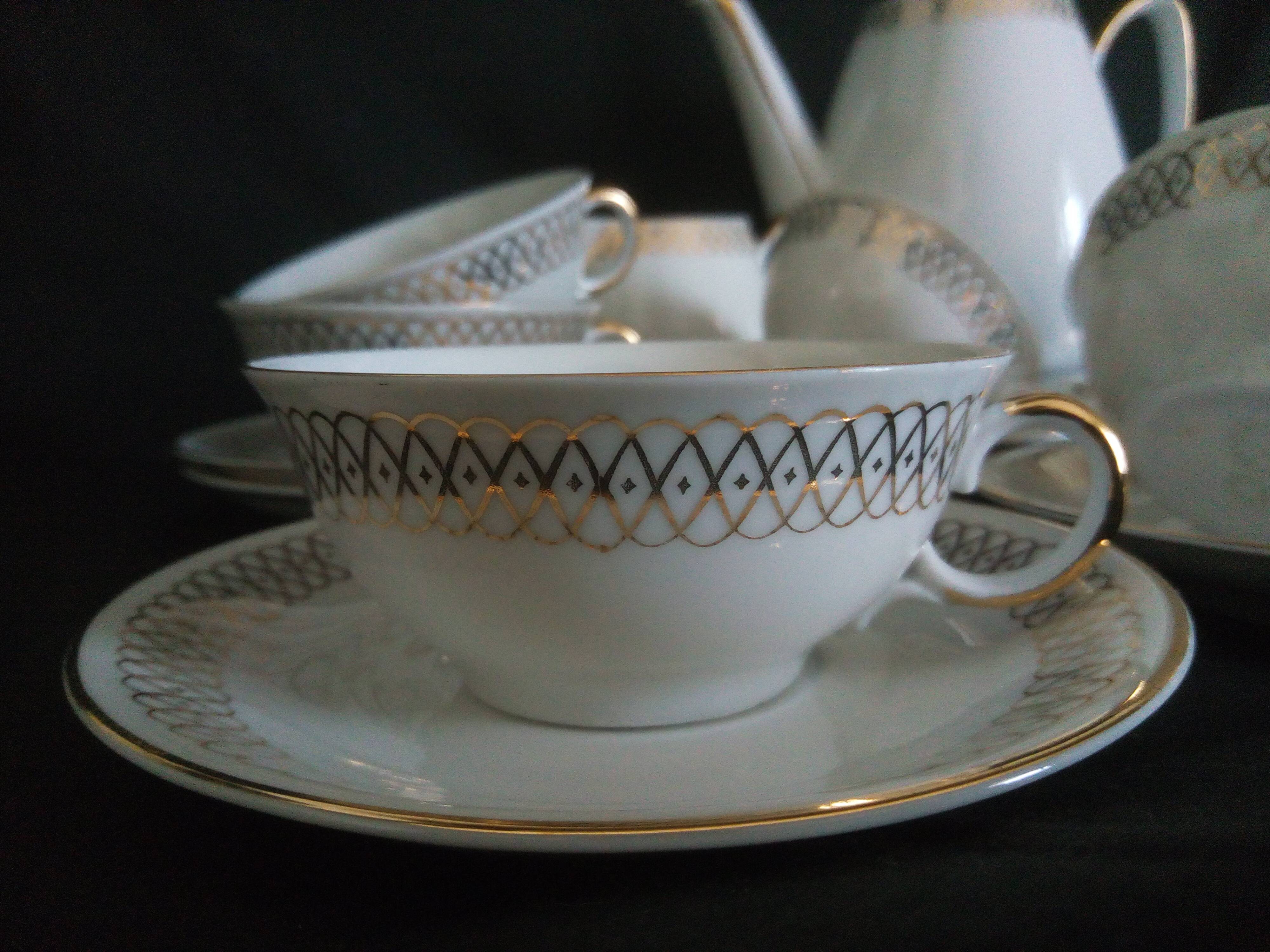 German porcelain coffee set Oscar Schaller (1921 - 1935)