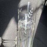 3332 – 4 Large Champagne Flutes – Vintage Cut Crystal, unstamped, these 4 large flutes