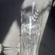 3332 – 4 Large Champagne Flutes – Vintage Cut Crystal, unstamped, these 4 large flutes