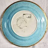 Old Longwy enamelled bird plate