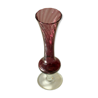 Vase en verre fumé en améthyste pourpre