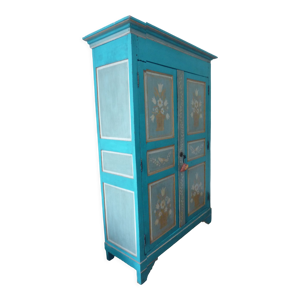 Armoire penderie vintage peinte