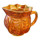 Iridescent glass pitcher