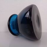 Hand-blown blue glass vase, Italy, 1960s