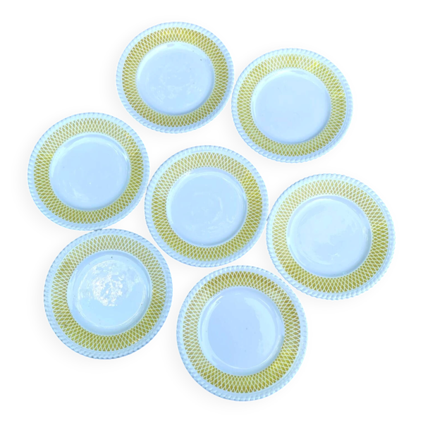 Assiettes à dessert, années 50-60