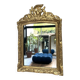 Antique mirror 89/60.5cm 19th century Regency style gilded with gold leaf, mercury glass.