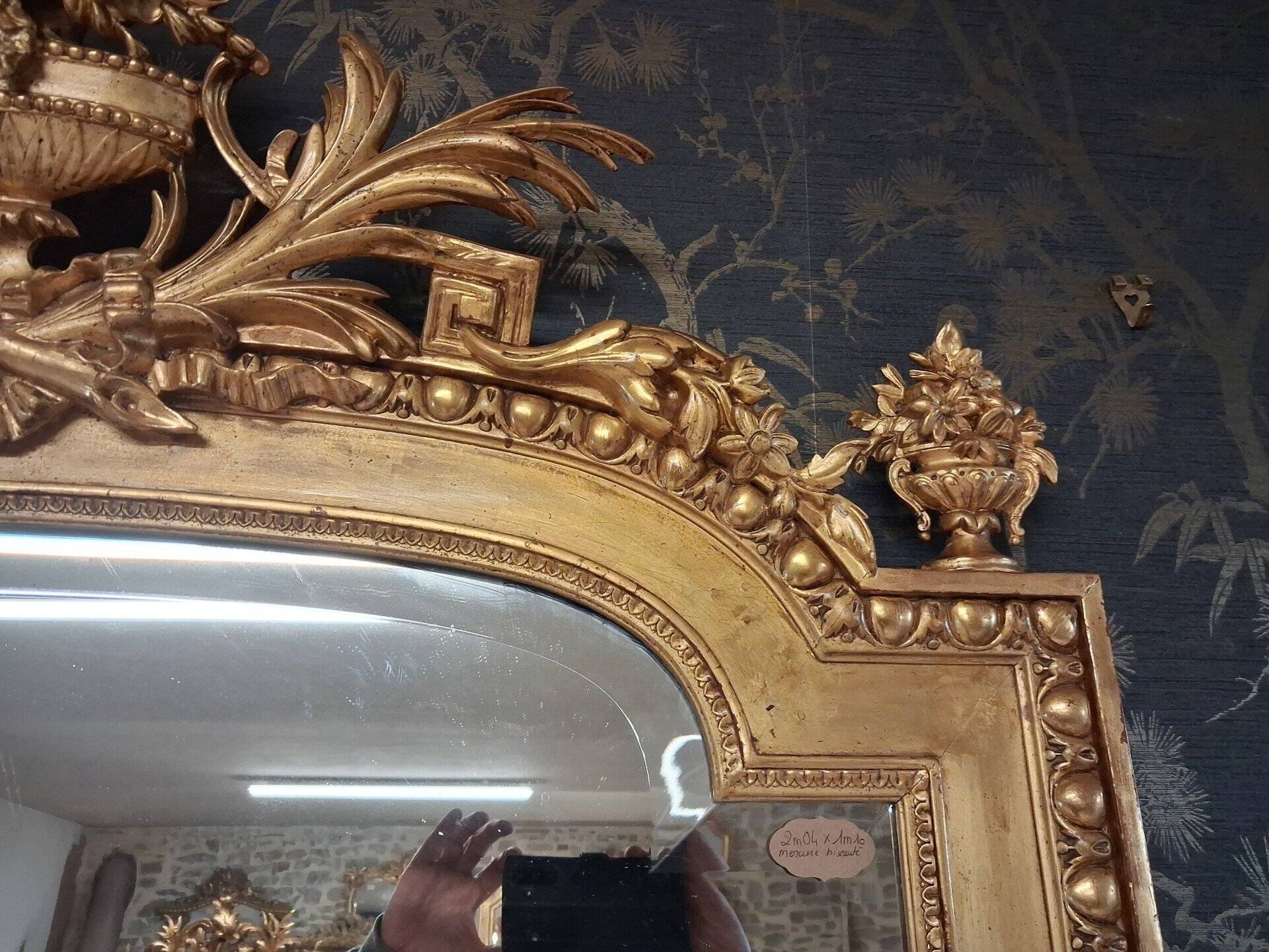 Miroir époque XIX 204 x 110