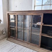 XXL industrial sideboard with glass doors