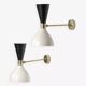 Pair of Italian design wall lights from the 1950s.