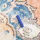 3x6 Rug For Living Room Pale Orange Blue Handmade Turkish Rug, 104x176Cm