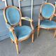 Pair of armchairs old medallion style louis xvi