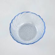 Set of glass bowls, Italian design, 1970s, made in Italy
