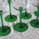 6 colored white wine glasses from Alsace in very good condition