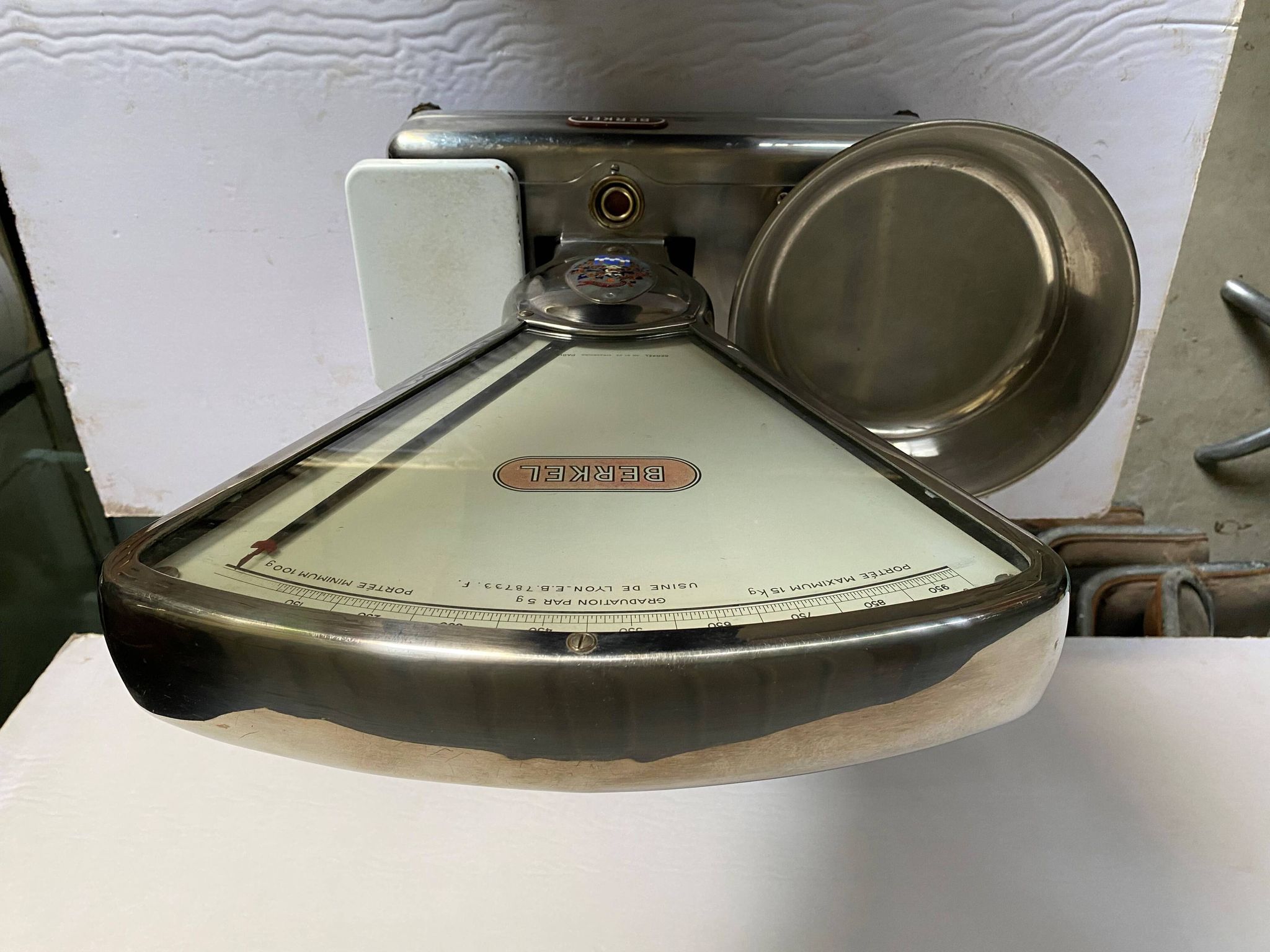 Old Berkel vintage industrial market gardener stainless steel commercial scale 1970