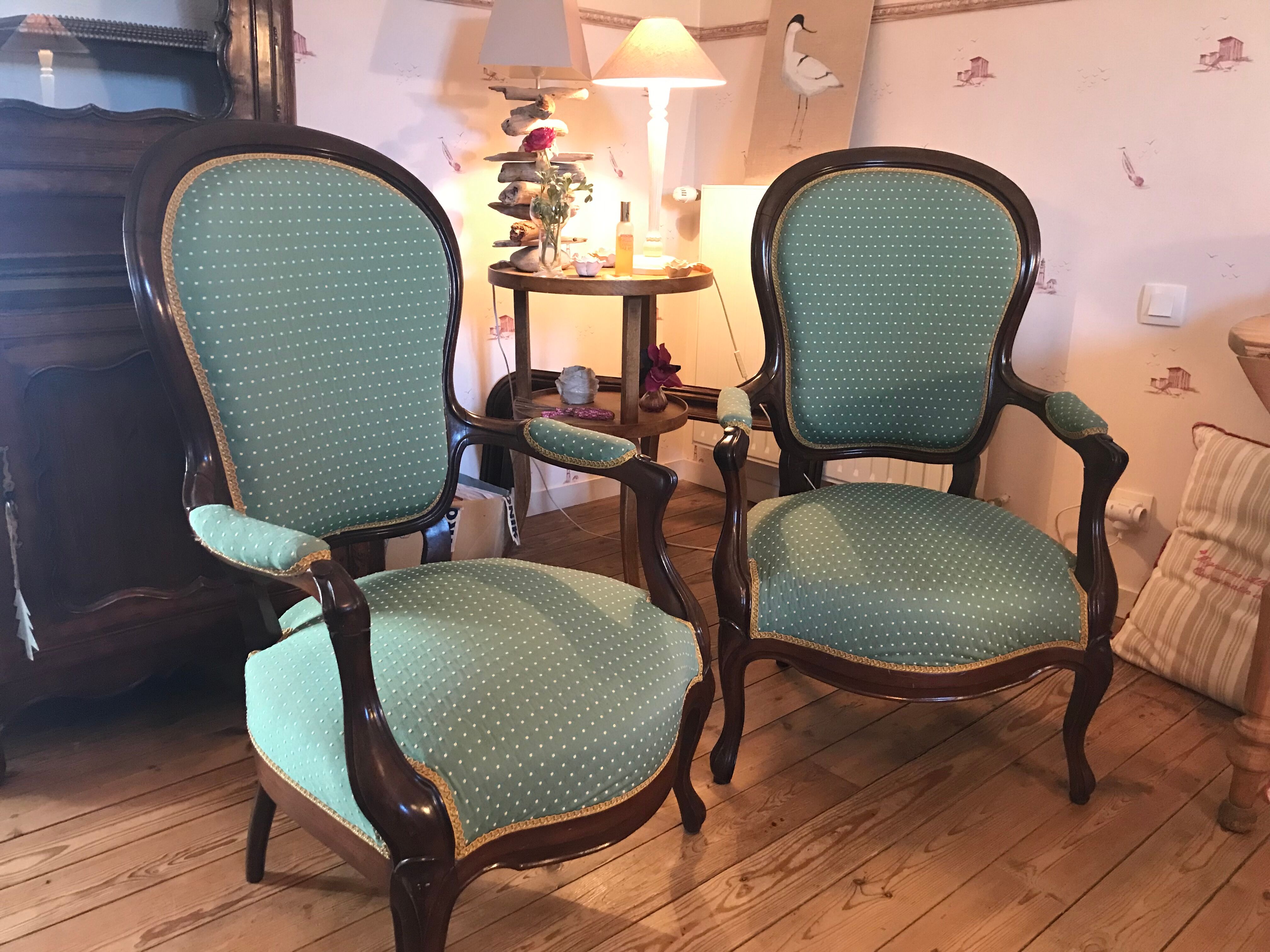 Louis Philippe style armchairs