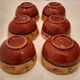 Lot of six terracotta ramekins glazed diameter 11cm TBE