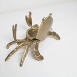 Solid brass crab ashtray 1960