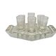 Art Deco vodka shot glasses from Hortensja Glassworks, Poland, 1950s, set of 7