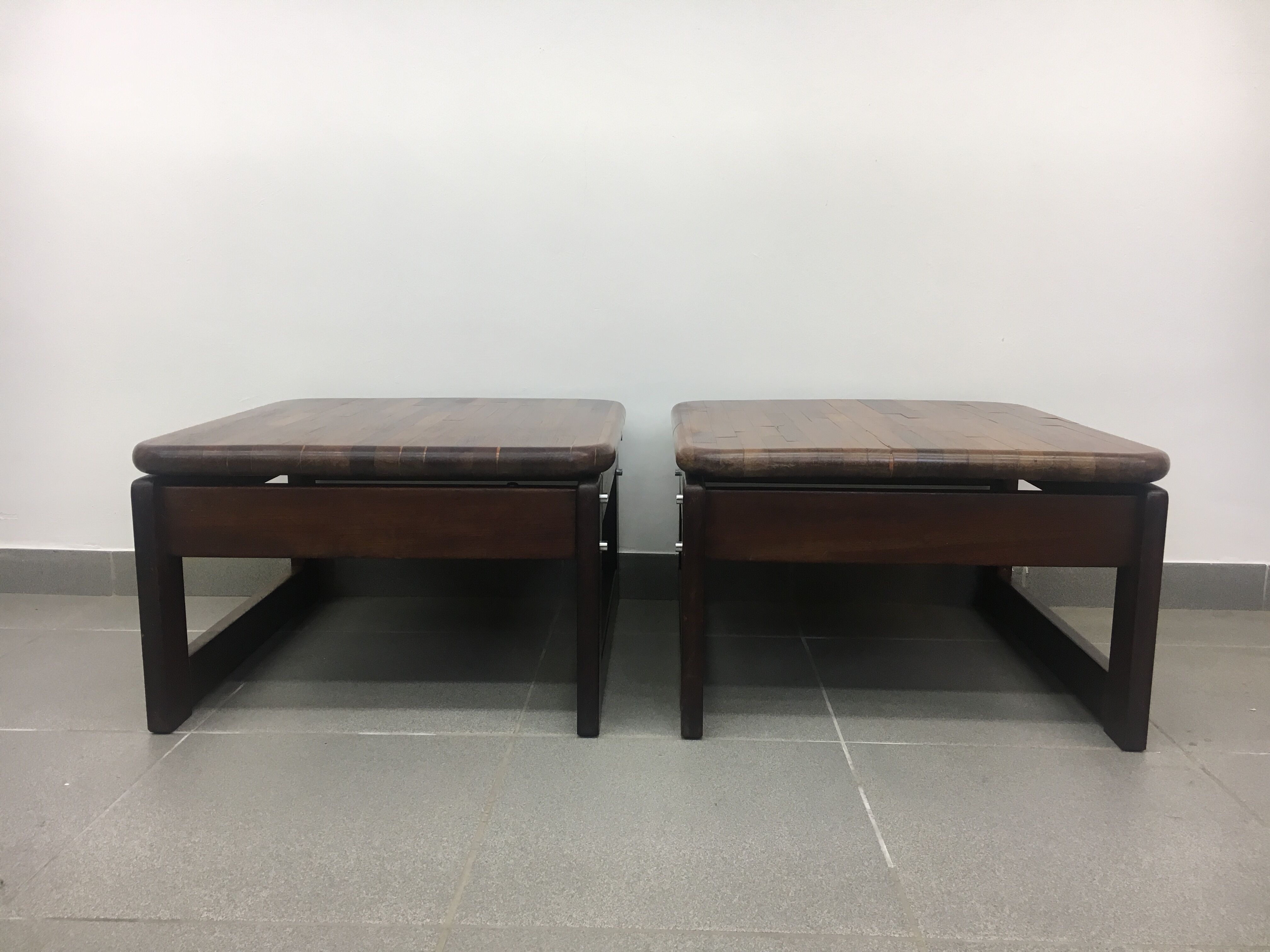 Set of 2 Percival Lafel Mid-century Brazilian side tables, 1970's